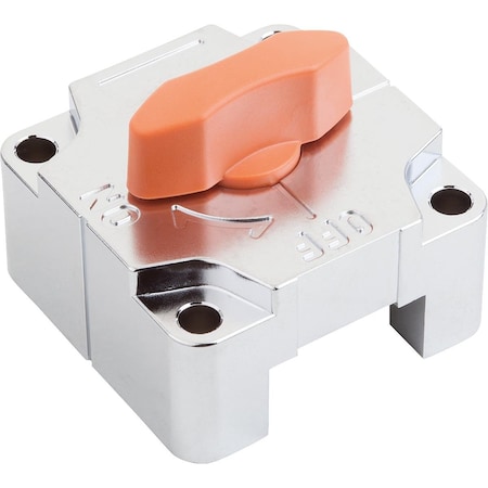 Kipp Sliding Clamp Square 50X40 Zinc, Orange, Comp:Thermoplastic K1072.32122